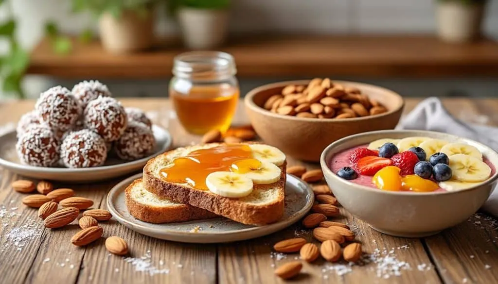 découvrez 4 recettes savoureuses à base d'amandes et de miel, idéales pour prendre du poids sainement et vous régaler lors de vos collations équilibrées.