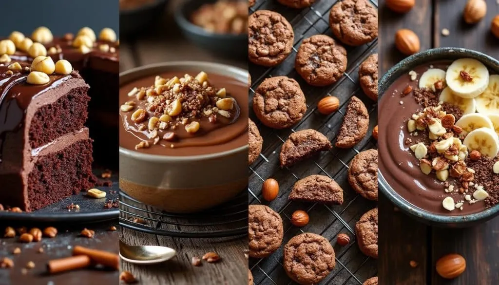découvrez 4 recettes gourmandes au chocolat et aux noisettes spécialement conçues pour prendre du poids rapidement. idéales pour les amateurs de saveurs riches et généreuses !