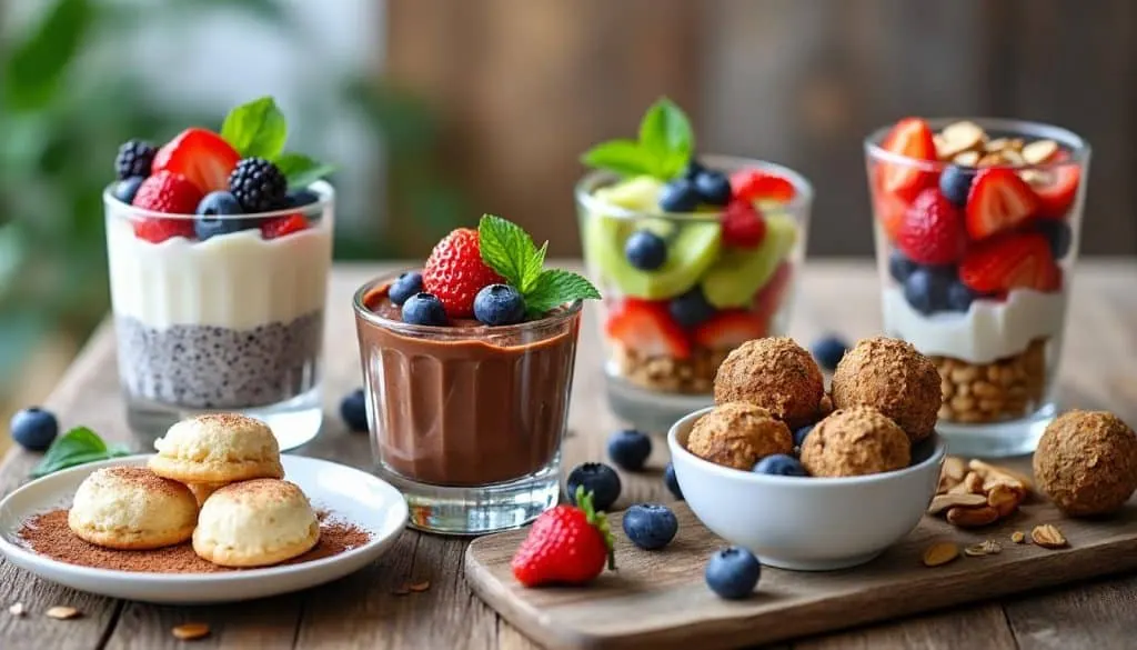 découvrez 6 desserts à index glycémique bas, sans cuisson, parfaits pour se faire plaisir sainement et facilement. idéal pour une alimentation équilibrée et gourmande !