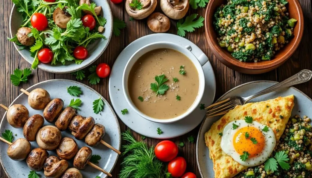 découvrez 6 recettes minceur faciles à base de champignons et d'herbes fraîches pour des repas sains, savoureux et rapides à préparer. idéal pour garder la ligne tout en se régalant !