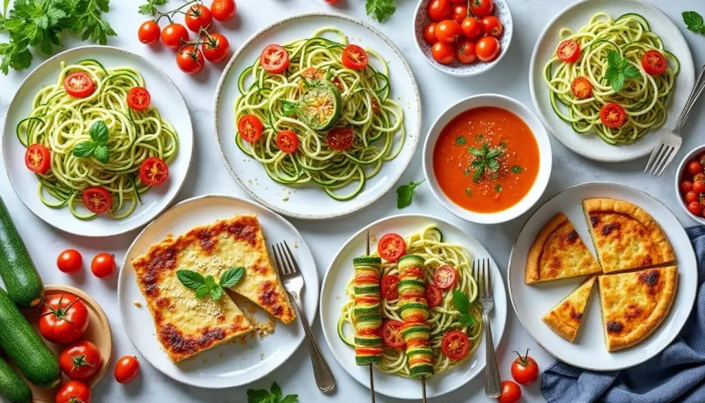 découvrez 6 recettes minceur faciles à base de courgettes spiralées et de tomates cerises. idéales pour des repas sains, rapides et savoureux, parfaites pour garder la ligne tout en se régalant.