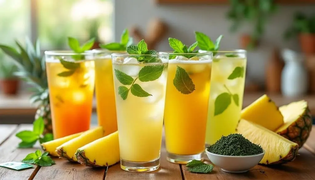 découvrez 7 recettes efficaces à base de thé vert et d’ananas pour perdre du ventre et drainer naturellement votre organisme. des solutions simples et savoureuses pour affiner votre silhouette rapidement !