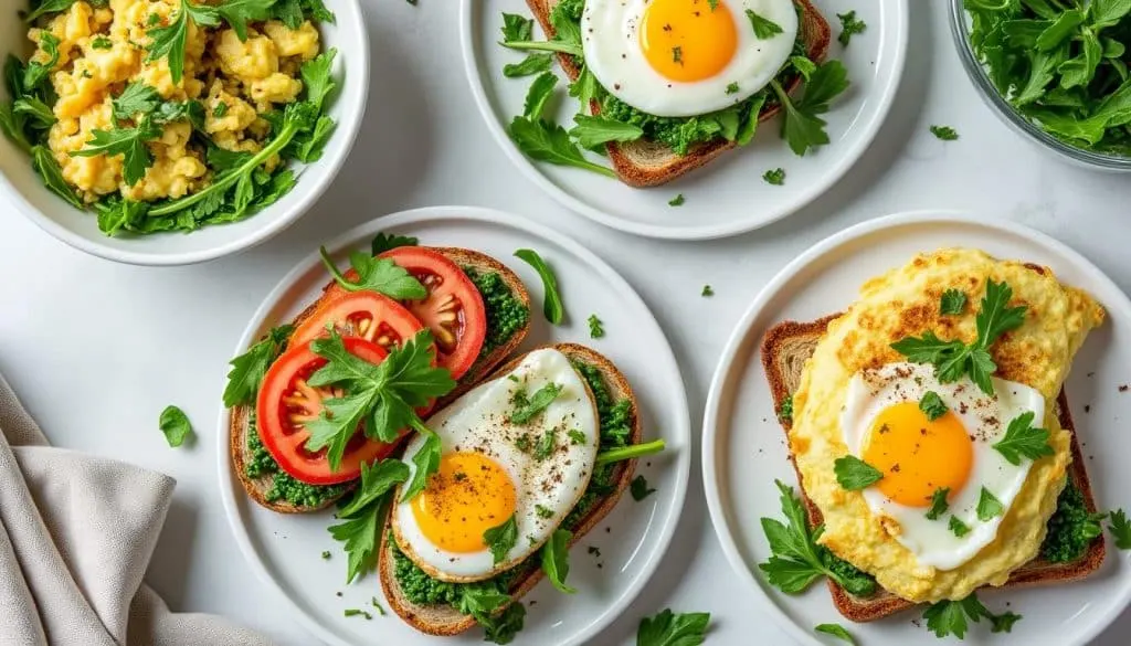 découvrez 4 recettes healthy, rapides et minceur à base d'œufs et de roquette, parfaites pour des repas sains et faciles à préparer instantanément.