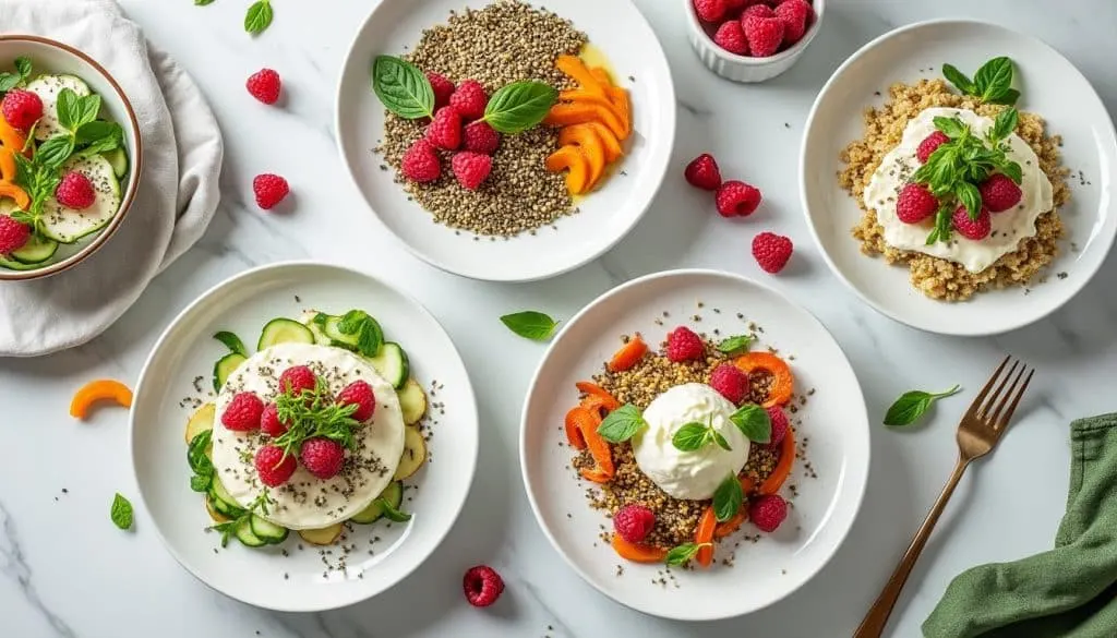 découvrez 4 recettes hyperprotéinées délicieuses à base de fromage blanc et de graines, parfaites pour une alimentation saine et énergisante.