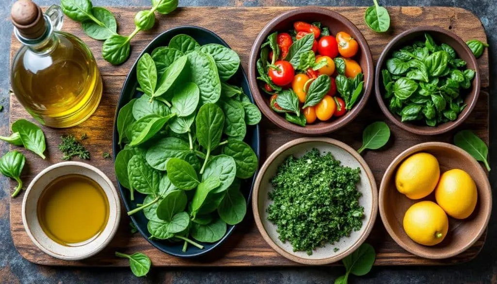 découvrez 4 recettes anti-inflammatoires sans fodmap à base d'épinards et d'huile d'olive, idéales pour une alimentation saine et équilibrée.