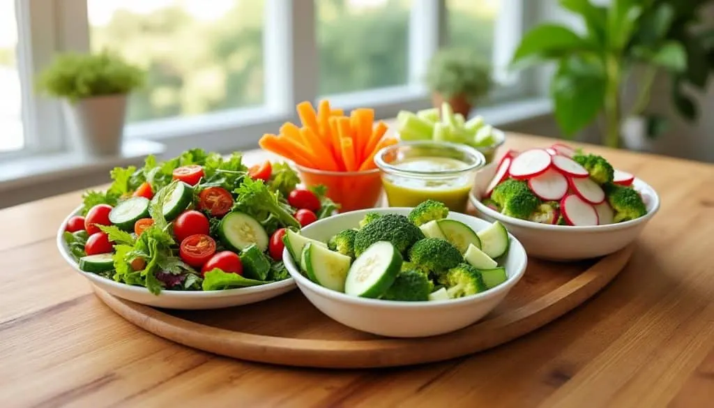 découvrez 4 recettes weight watchers à base de crudités fraîches et de vinaigrette allégée, idéales pour une alimentation saine, savoureuse et légère. parfait pour garder la ligne tout en se régalant !