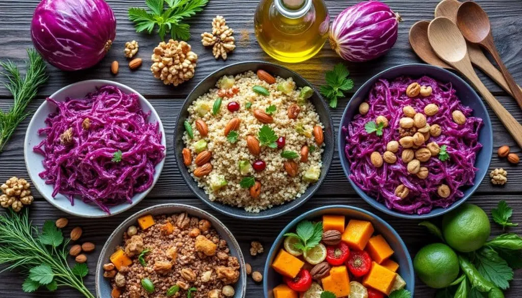 découvrez 5 délicieuses recettes saines à base de chou rouge et de noix riches en antioxydants pour booster votre santé et varier vos repas.