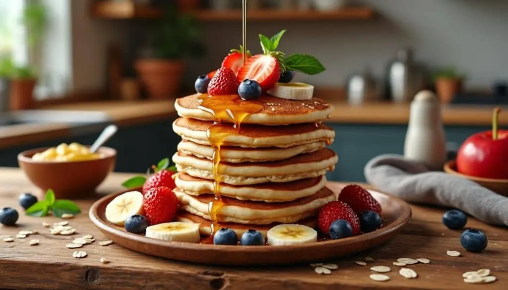 découvrez une recette minceur de pancakes aux flocons d’avoine et compote sans sucre : légers, gourmands et parfaits pour un petit-déjeuner sain et équilibré !