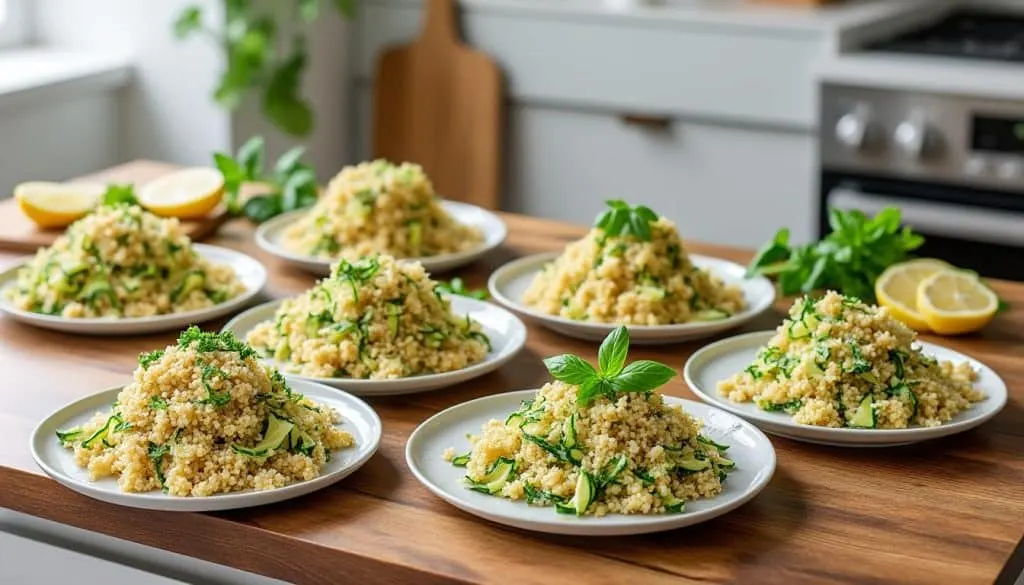 découvrez 6 recettes délicieuses et sans fodmap à base de quinoa et courgettes râpées douces, idéales pour une alimentation saine et équilibrée.