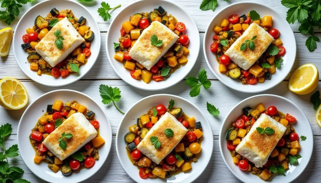 découvrez 6 recettes weight watchers à base de cabillaud et ratatouille, zéro points, parfaites pour un repas sain et gourmand sans culpabilité.