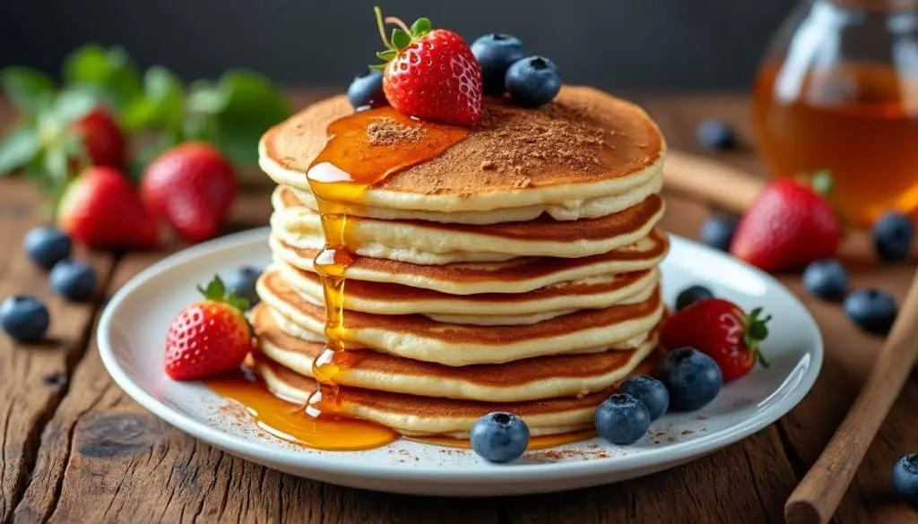 découvrez une recette minceur facile de pancakes moelleux aux blancs d'œufs et à la cannelle. parfaits pour un petit-déjeuner léger et gourmand tout en prenant soin de votre ligne !