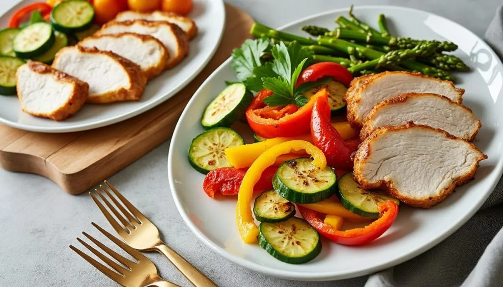 découvrez 7 délicieuses recettes weight watchers à base de blanc de dinde et légumes grillés, parfaites pour un repas sain, léger et savoureux.