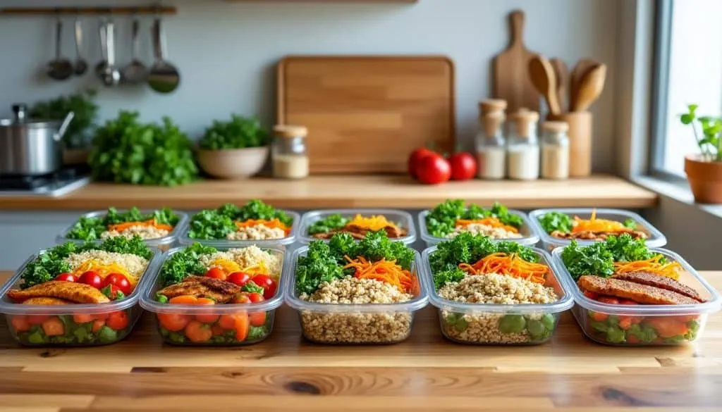 découvrez 7 recettes de batch cooking nutritives à préparer en seulement 2 heures pour organiser vos repas de toute la semaine facilement et sainement.