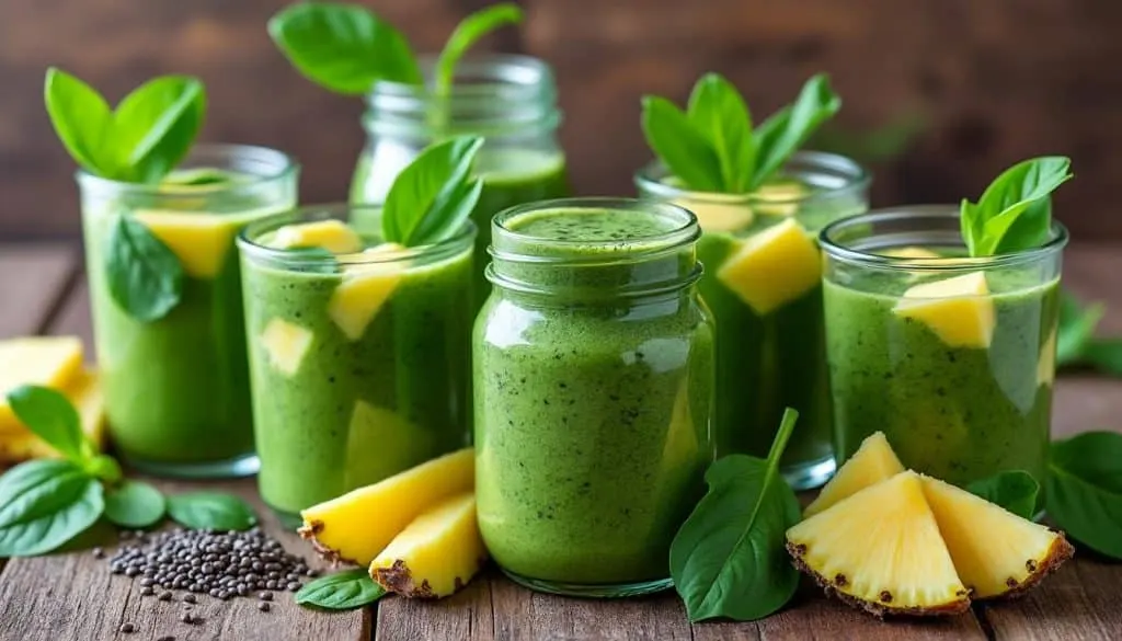 découvrez 7 recettes de smoothies healthy aux épinards et ananas pour une détox énergisante. idéal pour booster votre énergie et votre bien-être au quotidien.