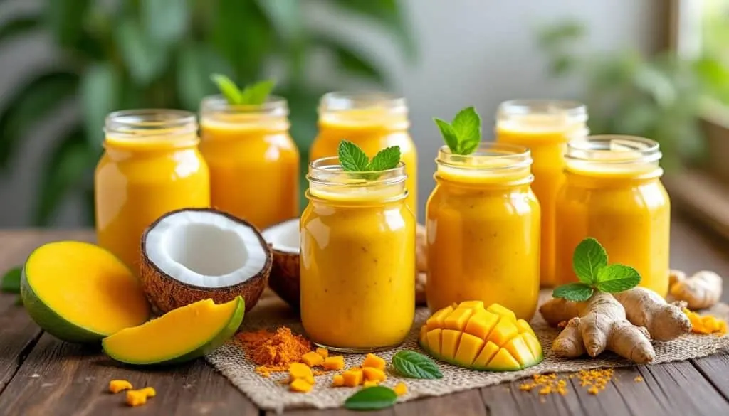 découvrez 7 recettes de smoothies healthy au lait de coco et mangue, parfaites pour leurs bienfaits anti-inflammatoires. délicieux, faciles à préparer et bons pour votre santé !