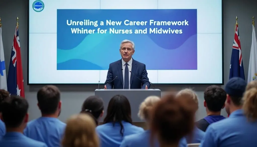 le ministre présente un nouveau cadre de carrière innovant pour les infirmiers et sages-femmes, visant à valoriser leurs compétences et améliorer leurs conditions de travail.