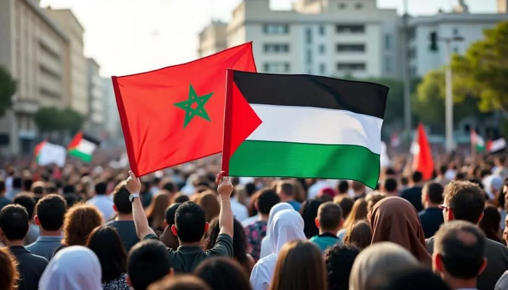 des milliers de marocains se mobilisent pour montrer leur solidarité et soutien au peuple palestinien face aux défis actuels.