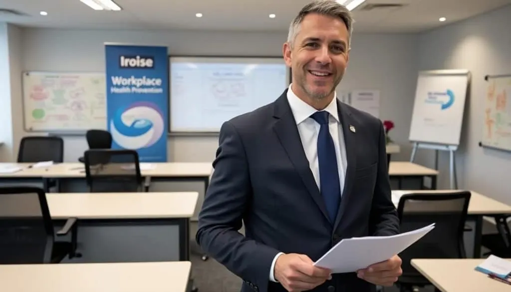 michel combe réélu président de santé au travail en iroise, affirmant que la prévention demeure la priorité pour assurer la sécurité et le bien-être des travailleurs.