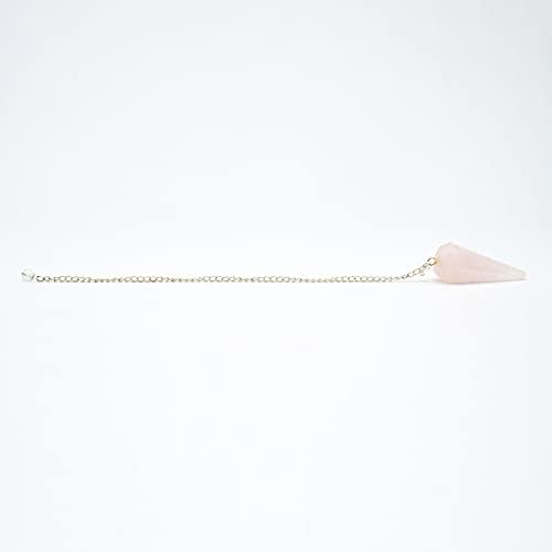 pendule divinatoire quartz rose 7 chakras doja barcelona | décoration energétique d'esotérisme pour méditation & bien être