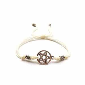 pentacle de protection wicca: bracelet talisman à 5 Éléments pentagramme