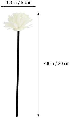 4 bâtons diffuseurs d'arômes tehaux, Élégants en bois de rotin avec fleurs convient aux huiles essentielles