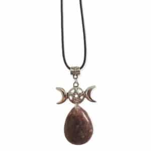 pentacle améthyste protecteur: pendentif orgonite triple déesse wicca pour femmes
