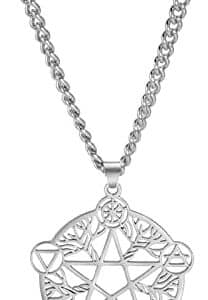 pentacle de protection en acier inoxydable pendentif celtique arbre de vie pour homme et femme bijoux cadeau sipuris