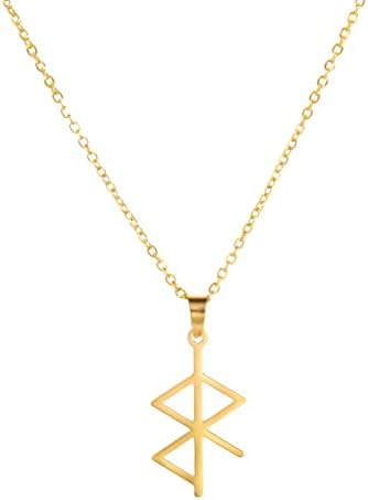 collier pentacle de protection viking bijou en acier inoxydable, amulette porte bonheur, charme nordique pour hommes et femmes