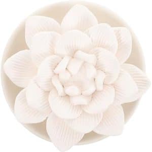 diffuseur d'arômes en céramique lotus sublimer vos huiles essentielles au bureau, blanc