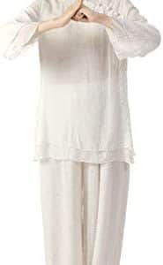 tenues de méditation ksua: vêtements tai chi et kung fu pour femmes en coton et lin
