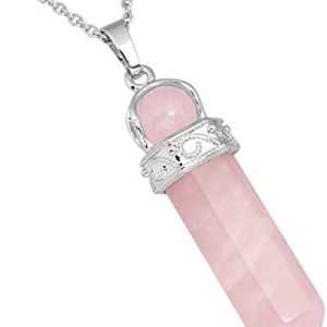 collier de protection pentacle en cristal semi précieux hexagonal mookaitedecor