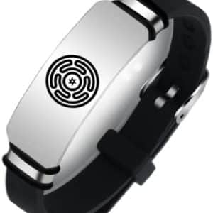 bracelet pentacle de protection wicca ajustable en silicone avec amulette hecate goddess bijou witchcraft païen