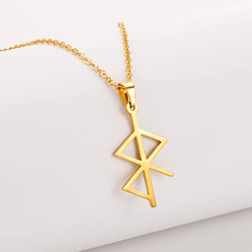 collier pentacle de protection viking bijou en acier inoxydable, amulette porte bonheur, charme nordique pour hommes et femmes