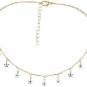 pentacle de protection Élégant ushobe: bijou tendance, collier femme 'Œil du diable', Étoile, tour de cou cuivre