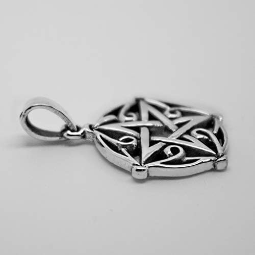 pentagramme de protection pendentif brisingamen en argent sterling 925 par silver of london