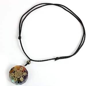 pentacle de protection 7 chakras : pendentif orgone cristal par ztbh