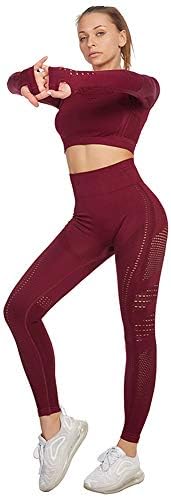 ensemble yoga Éthique jamron femme: crop top + leggings, gym fitness 2/3 pcs