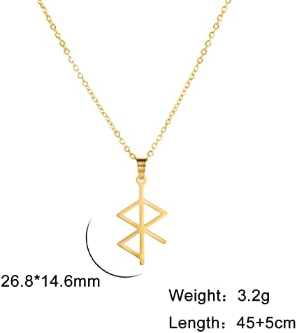 collier pentacle de protection viking bijou en acier inoxydable, amulette porte bonheur, charme nordique pour hommes et femmes