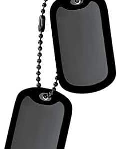 pentacle de protection: dog tag acier inoxydable homme, chaîne militaire personnalisable cadeau unique avec boîte!