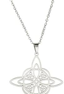 collier protection sorcière: pentacle celtique irlandais, charme wiccan vintage, bijou de bonne chance