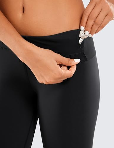 legging de yoga confortable pour femme crz yoga taille haute avec poche, tissu léger, 63cm