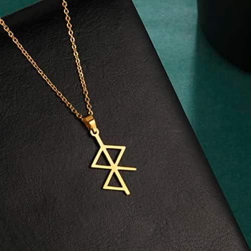 collier pentacle de protection viking bijou en acier inoxydable, amulette porte bonheur, charme nordique pour hommes et femmes