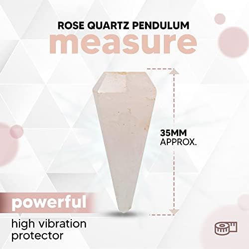 pendule divinatoire quartz rose 7 chakras doja barcelona | décoration energétique d'esotérisme pour méditation & bien être