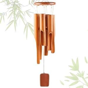 carillon Éolien bambou 75cm dongda : 6 tubes pour jardin, terrasse, cadeau parfait