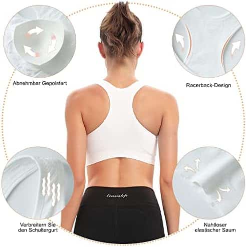 brassière de sport zoerea confort: soutien gorge sans couture pour yoga avec coussinets amovibles