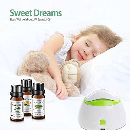 coffret luxueux de 6 huiles essentielles 100% pures : citronnelle, eucalyptus, lavande, menthe poivrée, orange, tee tree pour aromathérapie et diffuseur