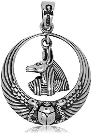 anubis protecteur pendentif pentacle en argent sterling 925 de london silver