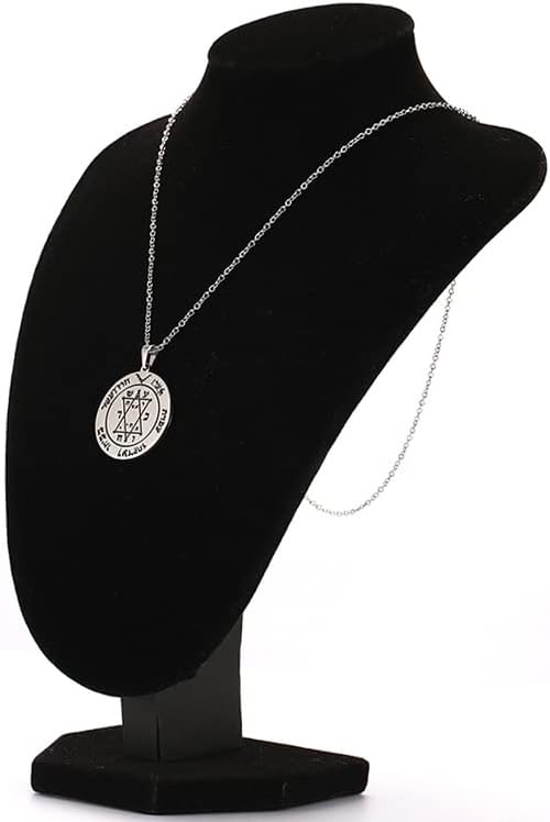 pentacle de protection jupiter en acier inoxydable amulette wicca de la clé de salomon bijou cadeau unisexe