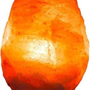 lampe de sel himalayen naturel (5 7 kg) avec variateur & ampoule, idéale pour bain & cuisine fabriquée à la main