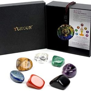 set de 7 cristaux de guérison chakra puissance reiki et méditation par yunoun